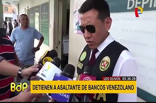 Los Olivos: capturan a ciudadano extranjero que pretendía robar agencia bancaria