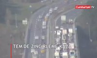 TEM'de zincirleme kaza