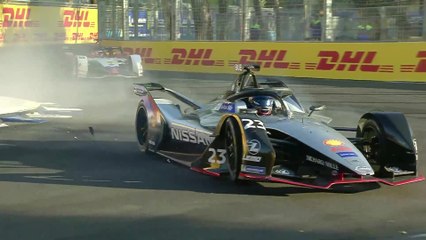 Nissan E.DAMS earns first Formula E pole and leads race laps