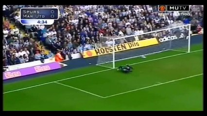 ملخص مباراة توتنهام ومانشستر يونايتد 5-3 موسم 2001