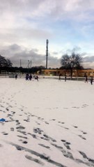 Mercredi 30 janvier la neige ne repousse pas les amoureux du ballon rond