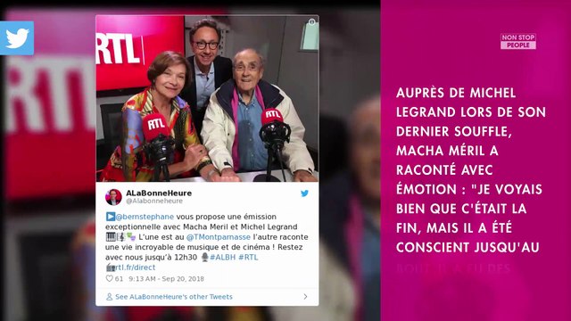 Michel Legrand décédé : Macha Méril raconte en larmes ses derniers instants