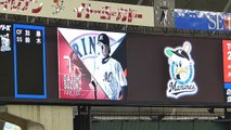 2014.7.25 千葉ロッテマリーンズ 谷保恵美さんによるスタメン発表 埼玉vs千葉 ライバルシリーズ
