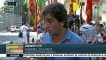 Protestan en Argentina contra la injerencia imperialista en Venezuela