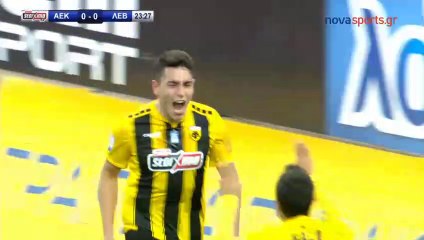 1-0 Ezequiel Ponce Goal - AEK Athens FC vs Levadiakos - 30.01.2019 [HD]