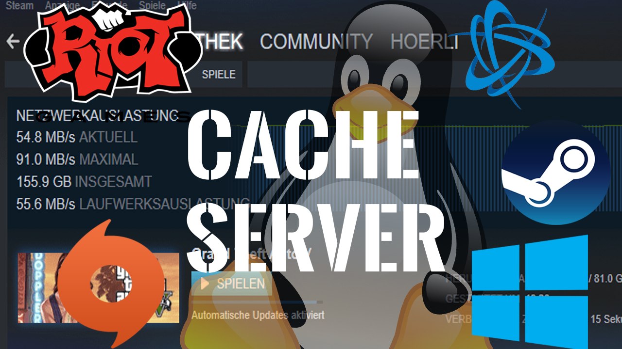 [TUT] Cache-Server für Steam + Origin + Battle.net + Windows [4K | DE]