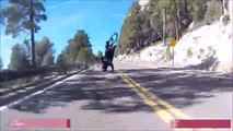 Un cycliste se fait couper la route par un chevreuil et la chute est très douloureuse