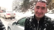 Antalya-Konya Karayolunda Yoğun Kar Yağışı... Hazırlıksız Yakalanan Yüzlerce Araç Sürücüsü Yolda...