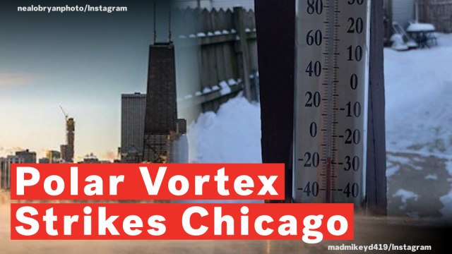 Temperatures Plunge Below Zero As Polar Vortex Strikes Chicago