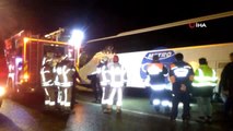 İstanbul Göktürk'te Yolcu Otobüsünün Devrilmesi Sonucu Meydana Gelen Kazada İlk Belirlemelere Göre...