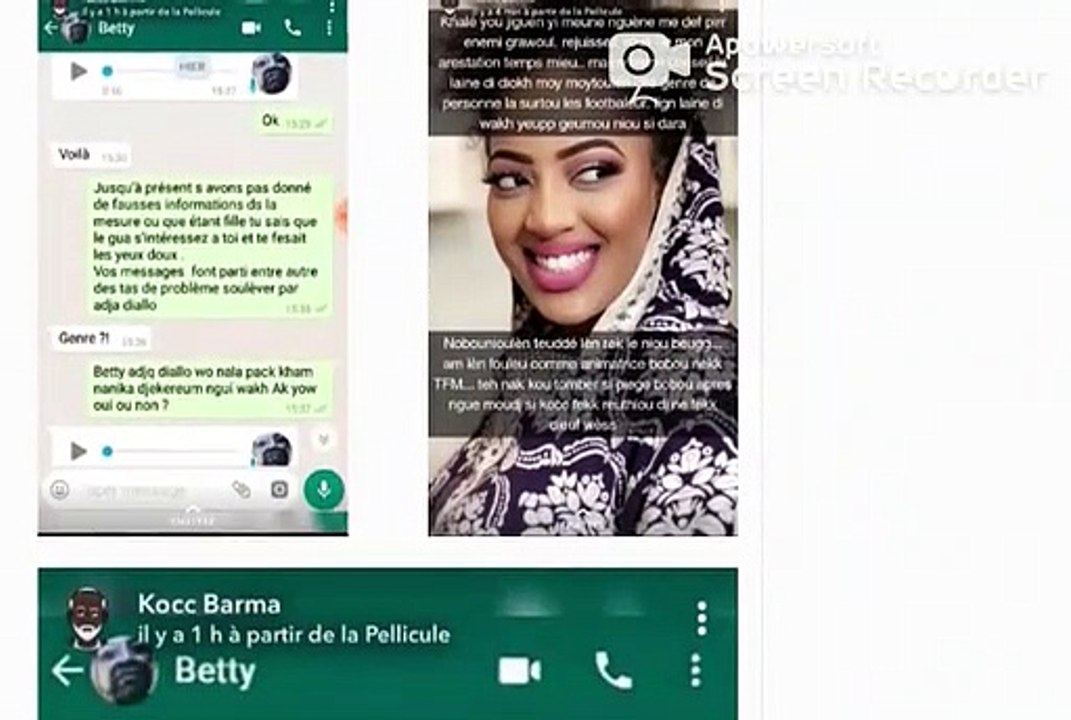 Kocc Barma dévoile Les conversations secrètes entre Betty et Ibou Touré