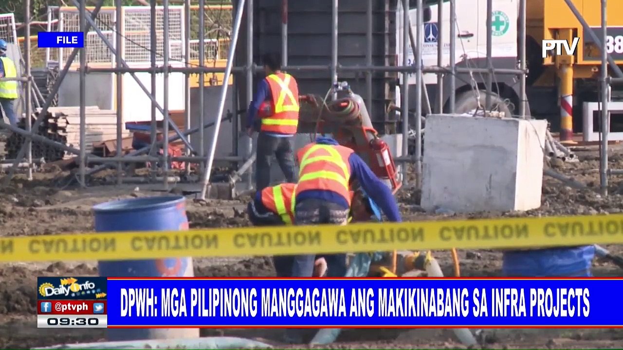 DPWH: Mga Pilipinong manggagawa ang makikinabang sa infra projects