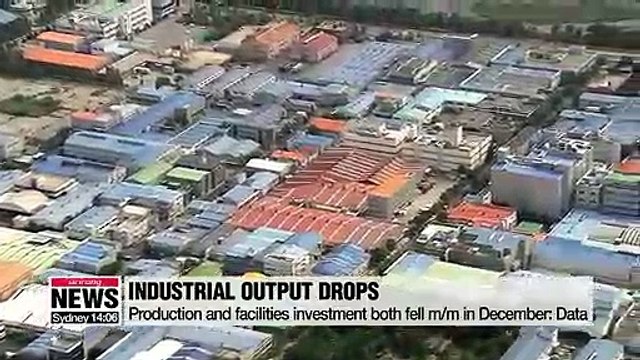 S. Korea's industrial output down 0.6% m/m in December: Data