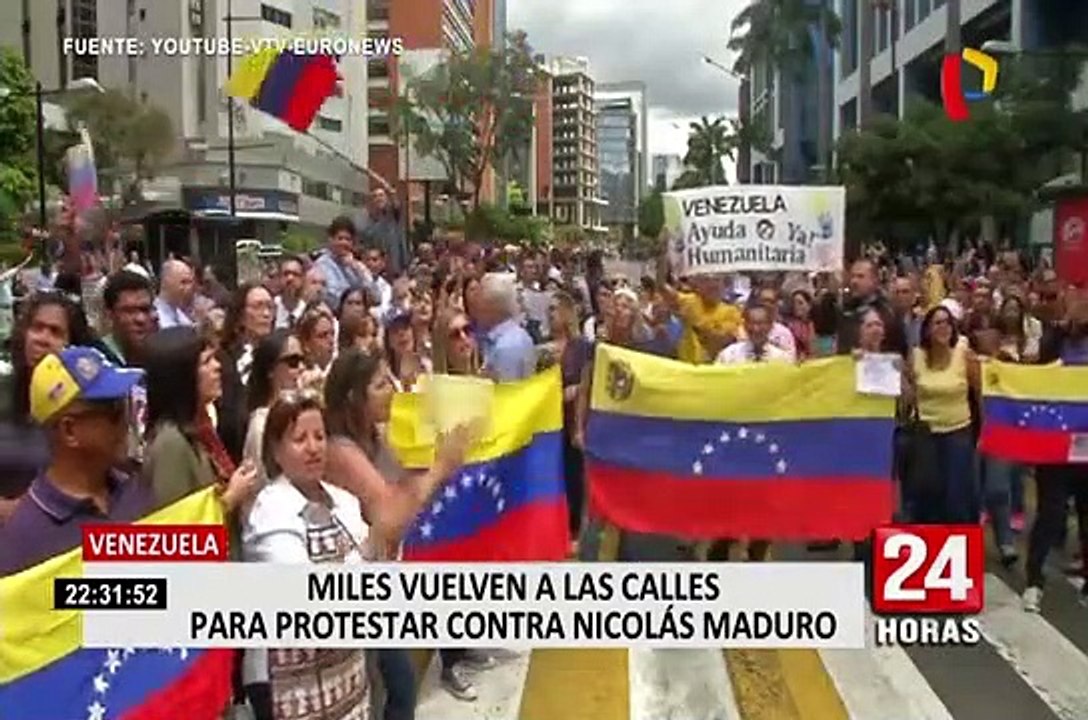 Guaidó y seguidores vuelven a las calles para exigir "cese de usurpación" a Maduro