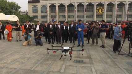 In fight against pollution, Bangkok deploys drones to spray water