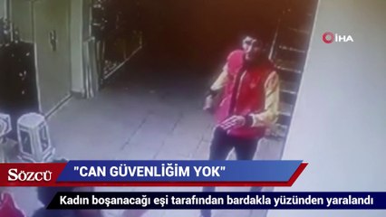 Eşi tarafından bardakla yüzünden böyle yaralandı