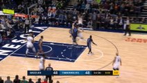 Karl-Anthony Towns dunk on two players