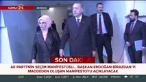 Erdoğan salona giriş yaptı