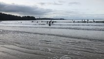 Douarnenez. Sur la plage du Ris, les surfeurs se jettent à l’eau pour la « photo de la mort »