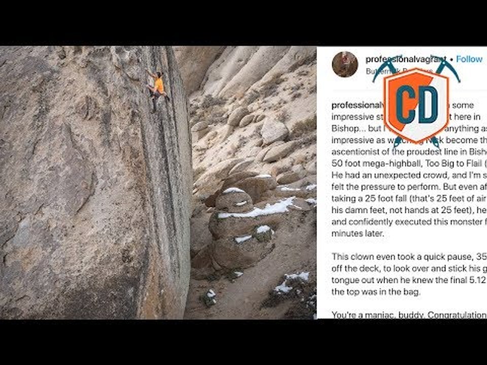 Terrifying 50ft High Boulder Gets Repeated | Climbing Daily Ep. 1345