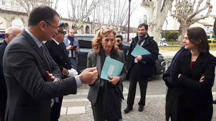 La ministre de la Justice à Tarascon, trois jours après l'attaque d'un commando lourdement armé