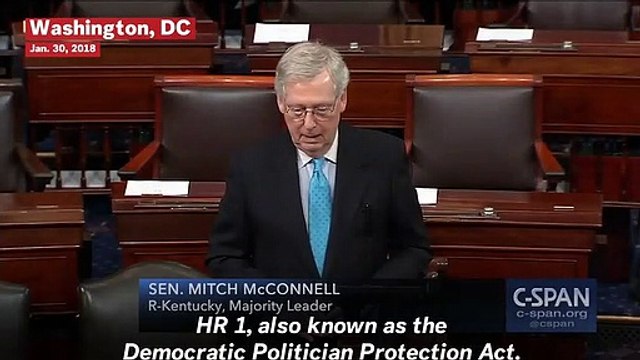 Senator Mitch McConnell Rips Democratic Legislative Package HR 1