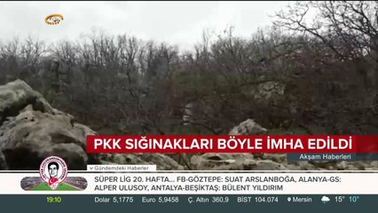 PKK sığınakları böyle imha edildi