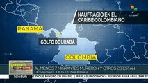 Naufragio de migrantes en Colombia deja 7 muertos y 23 desaparecidos
