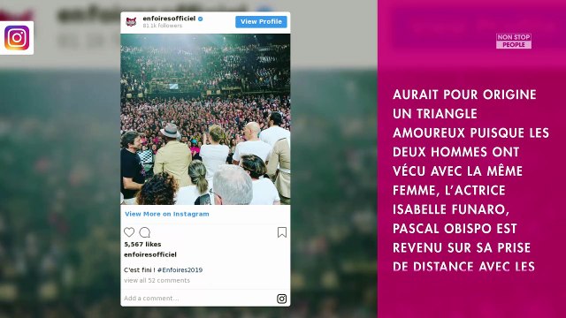 Pascal Obispo absent des Enfoirés 2019 : la raison dévoilée