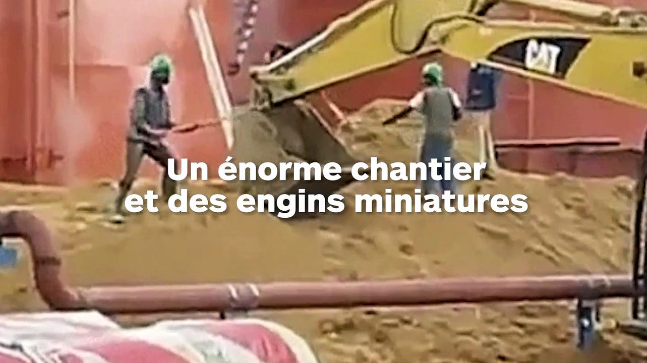 Il entreprend un chantier dans sa cave, en utilisant uniquement ses jouets télécommandés !