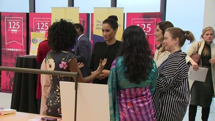Duchess of Sussex surprises students in London