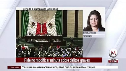 Senado pide no modificar minuta sobre delitos graves