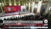 AMLO celebra que CNTE libere vías del tren en Michoacán