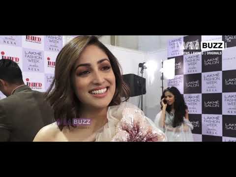Yami Gautam on Ramp for Gauri& Nainika Lfw Day One