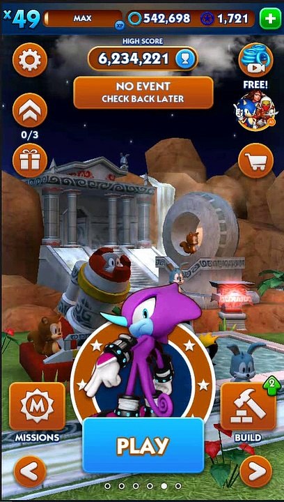 Sonic Dash Video Ad Bug