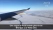 Vue d'avion de Chicago et du lac Michigan gelés