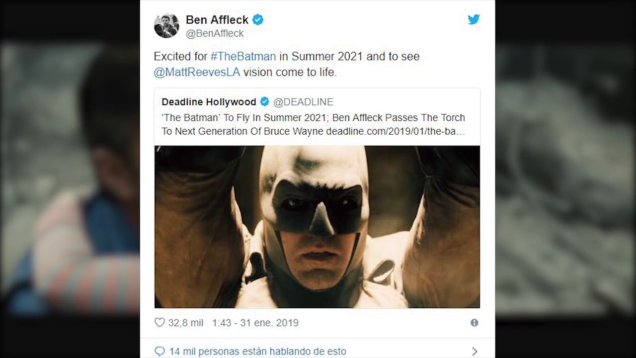 Ben Affleck ya no es Batman