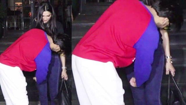 Ranveer Singh cleans Deepika Padukones Jeans in front of media; Watch video | FilmiBeat