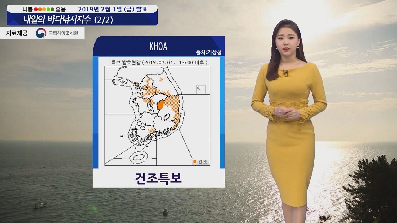 [내일의 바다낚시지수] 2월2일 강한 바람 캐스팅 어려워 무리한 출조 자제! 건조 특보  / YTN