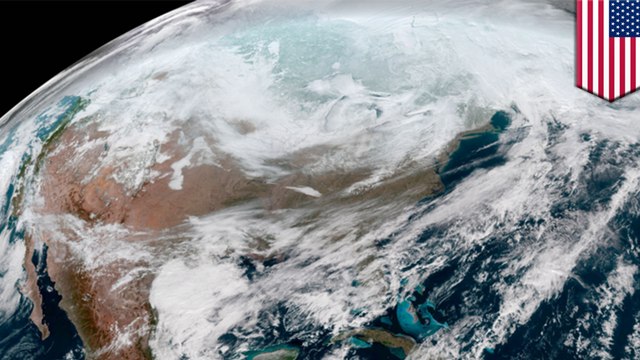 Here's what the U.S. polar vortex looks like from space