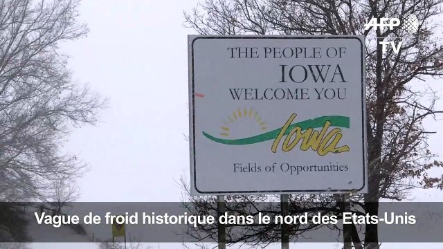 Etats-Unis: vague de froid et chutes de neige en Iowa