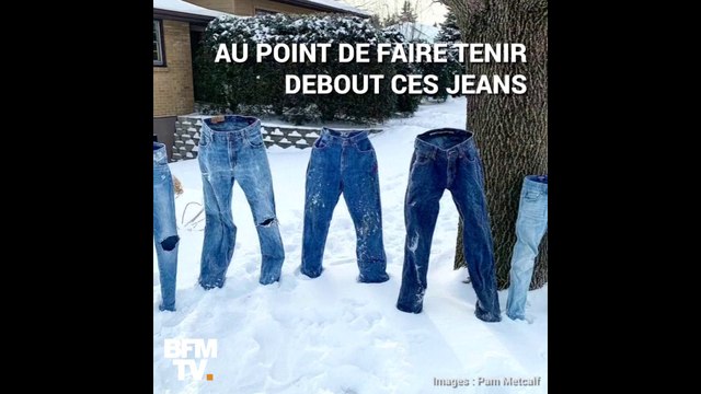 Il fait si froid au nord des États-Unis que ces habits tiennent seuls debout