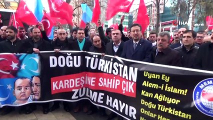 Doğu Türkistan'daki Çin zulmü Elazığ'da protesto edildi