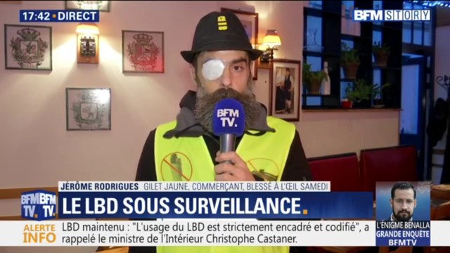 LBD: le gilet jaune Jérôme Rodrigues affirme que ça détruit des vies
