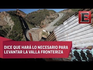 Trump insiste en construcción muro para frenar migración