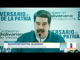 Manifestantes en Venezuela queman estatua de Hugo Chávez | Noticias con Francisco Zea