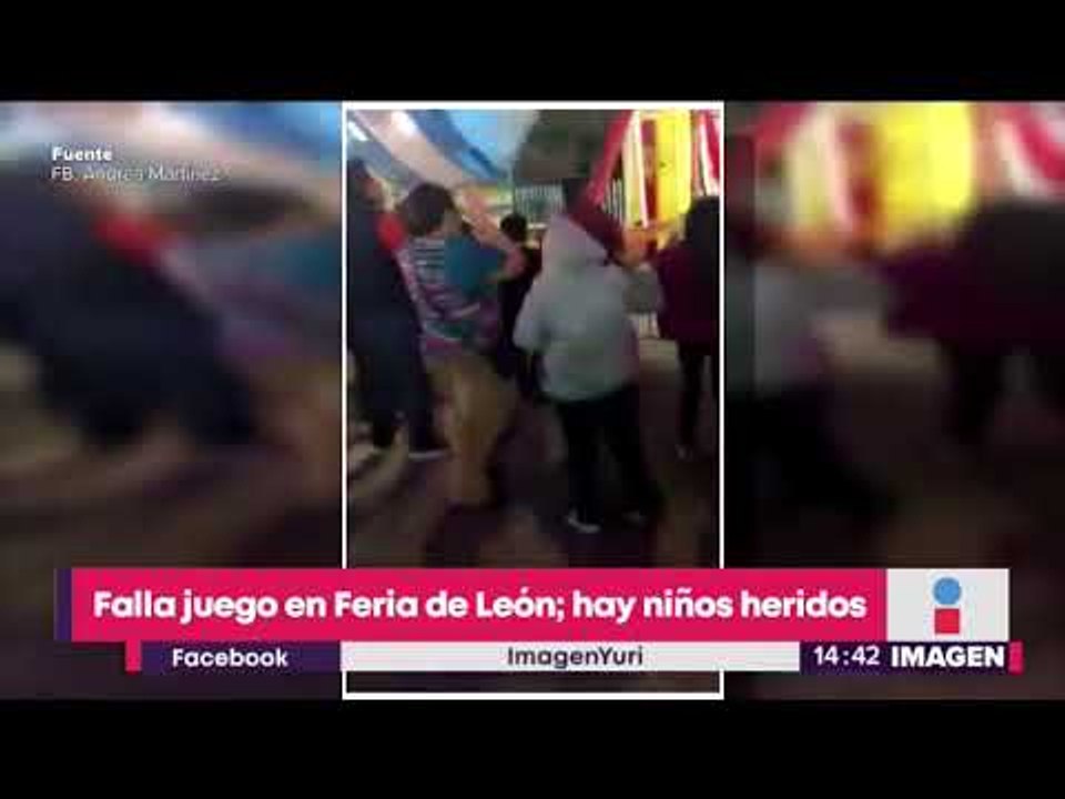 ¡Falla juego mecánico en Feria de León! Hay varios niños heridos | Noticias con Yuriria Sierra