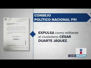 El PRI expulsó a César Duarte más de un año después de ser acusado de corrupción