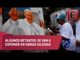 Panameño pinta imagen del papa Francisco previo a visita