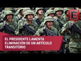 López Obrador inconforme por modificación en proyecto de Guardia Nacional